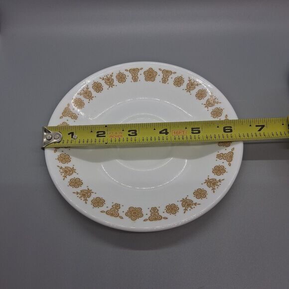 Vintage Corelle Corning Butterfly Gold Set of 4 Saucers Plates Bread Retro - Picture 16 of 16